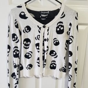 Sourpuss skull cardigan small